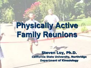 Physically Active Family Reunions