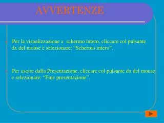 avvertenze