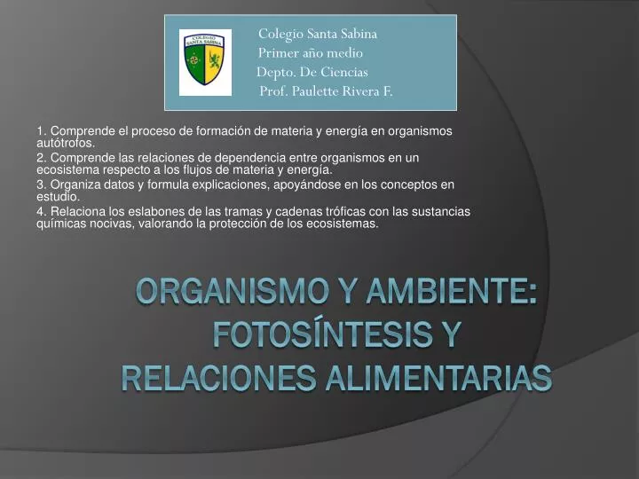 organismo y ambiente fotos ntesis y relaciones alimentarias