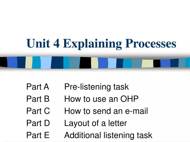 unit 4 explaining processes