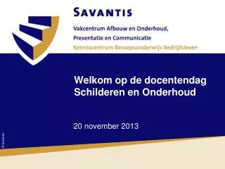 welkom op de docentendag schilderen en onderhoud