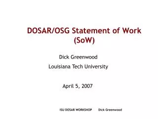 dosar osg statement of work sow