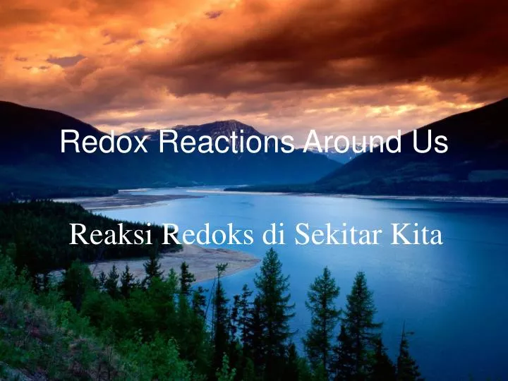 redox reactions around us