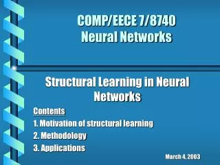 COMP/EECE 7/8740 Neural Networks