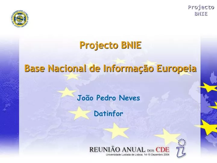 projecto bnie base nacional de informa o europeia