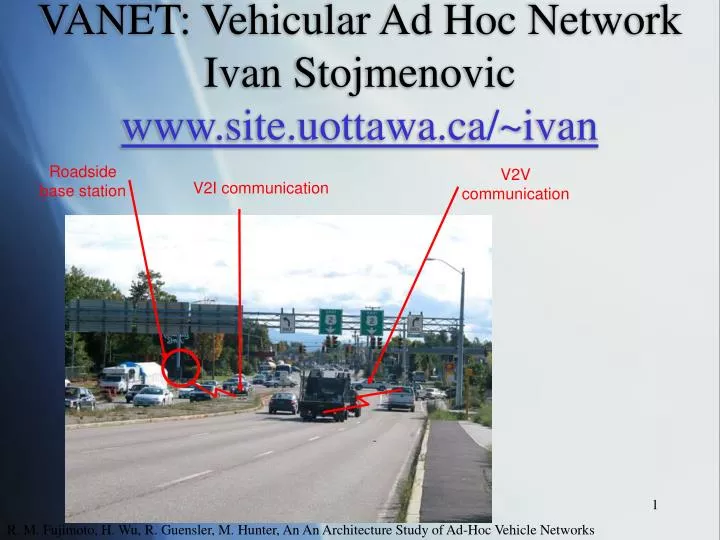 vanet vehicular ad hoc network ivan stojmenovic www site uottawa ca ivan