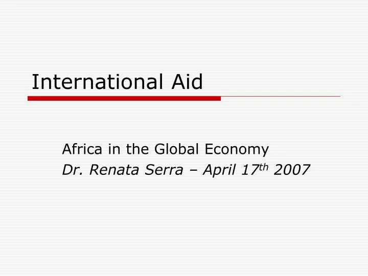 international aid
