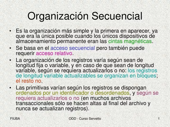 organizaci n secuencial