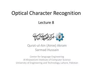 optical character recognition