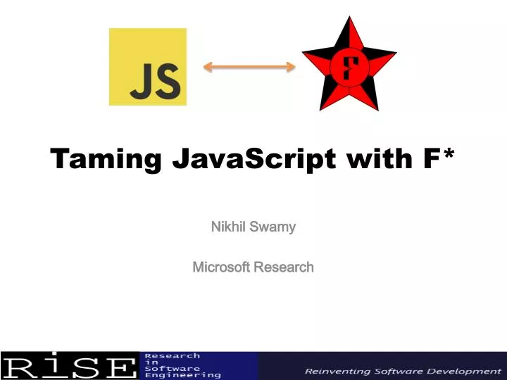 taming javascript with f