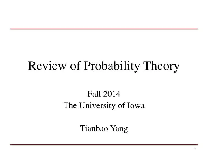 review of probability theory