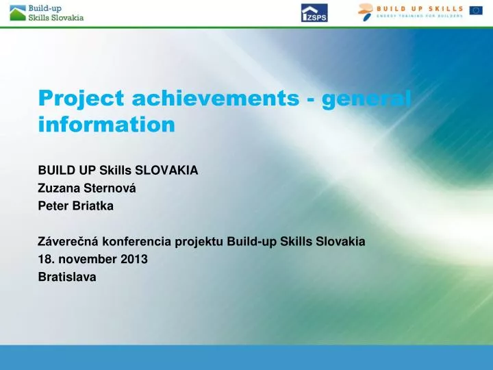 project achievements general information