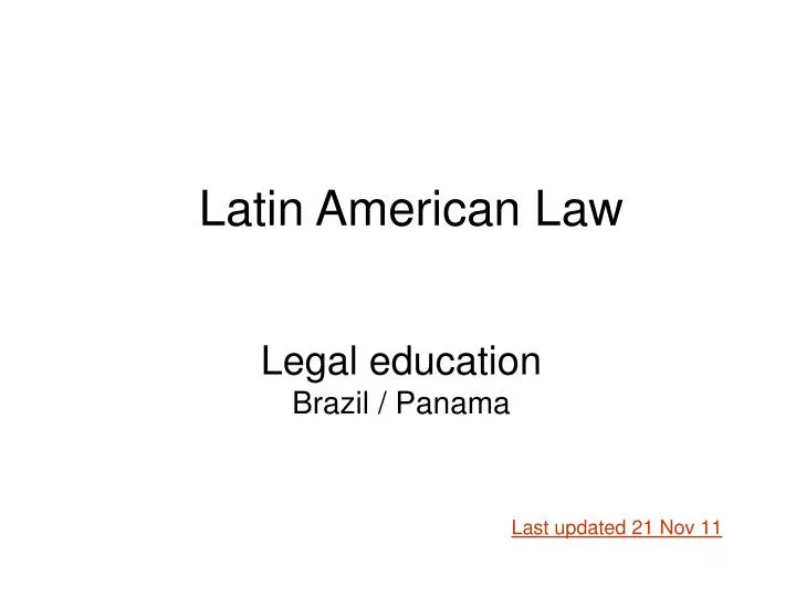 legal education brazil panama