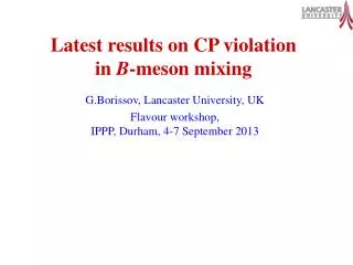 Latest results on CP violation in B -meson mixing