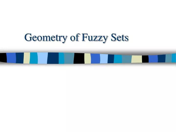geometry of fuzzy sets