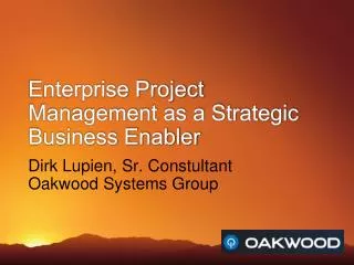 Enterprise Project Management as a Strategic Business Enabler