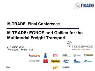 M-TRADE Final Conference