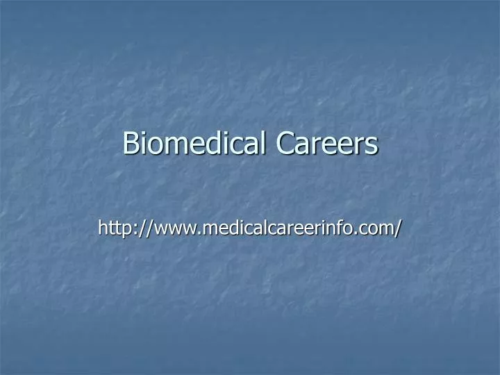 biomedical careers