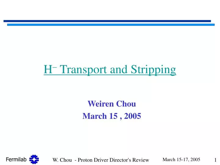 h transport and stripping