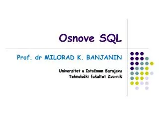 osnove sql