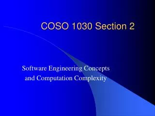 COSO 1030 Section 2