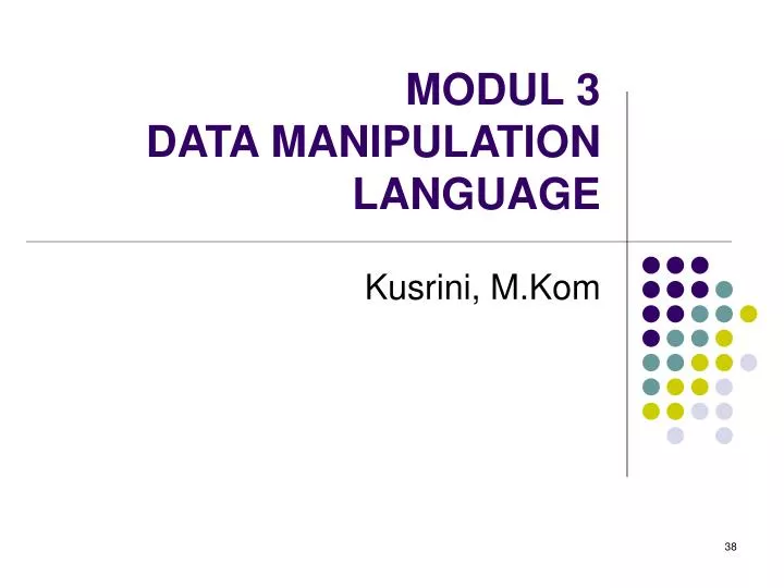modul 3 data manipulation language