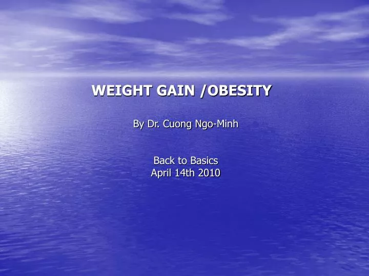 weight gain obesity