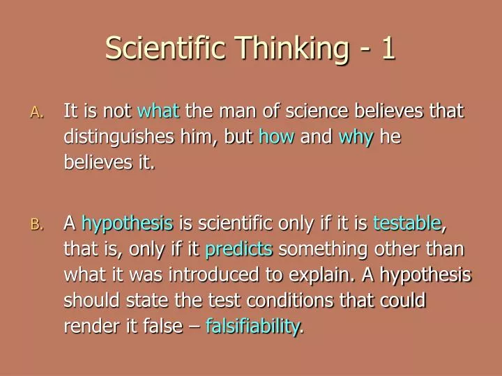 scientific thinking 1