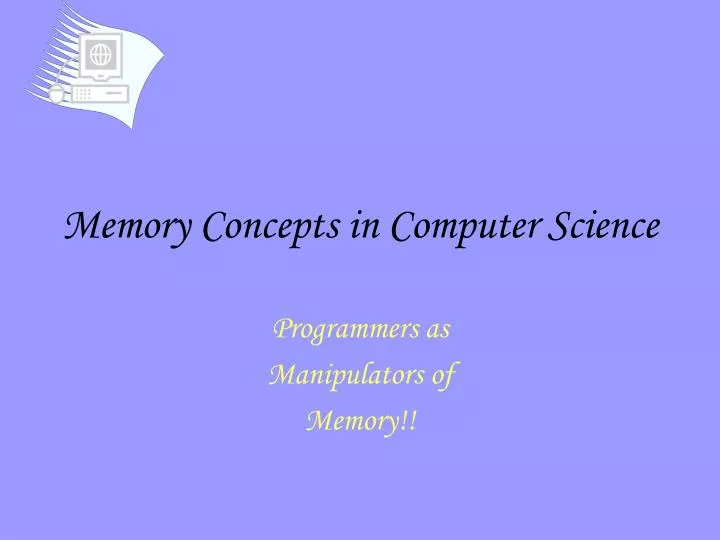 memory concepts in computer science