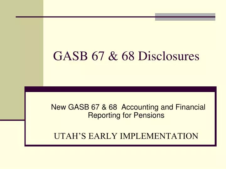 gasb 67 68 disclosures