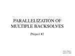 Efficient Parallelization of Backsolve Algorithms in Matrix Computations - slide 1