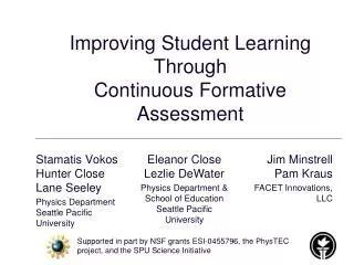 Improving Student Learning Through Continuous Formative Assessment