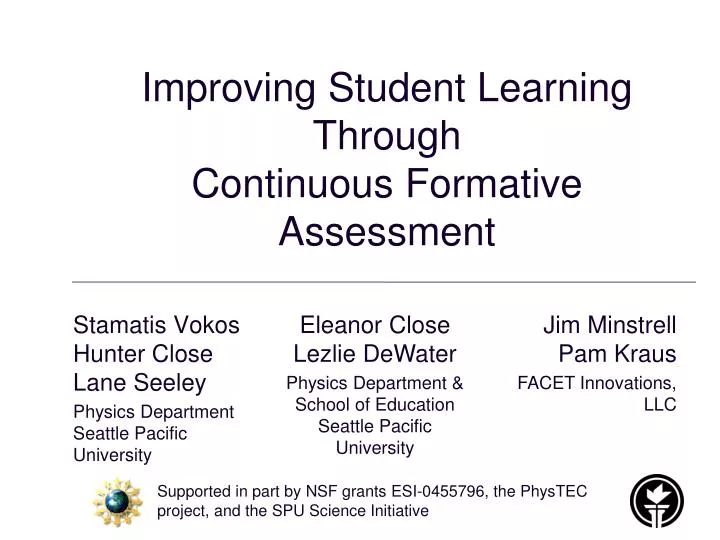 improving student learning through continuous formative assessment