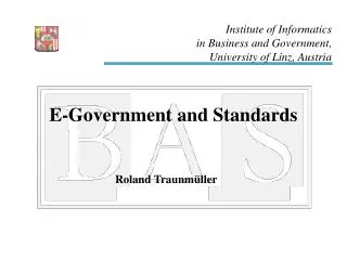 E-Government and Standards