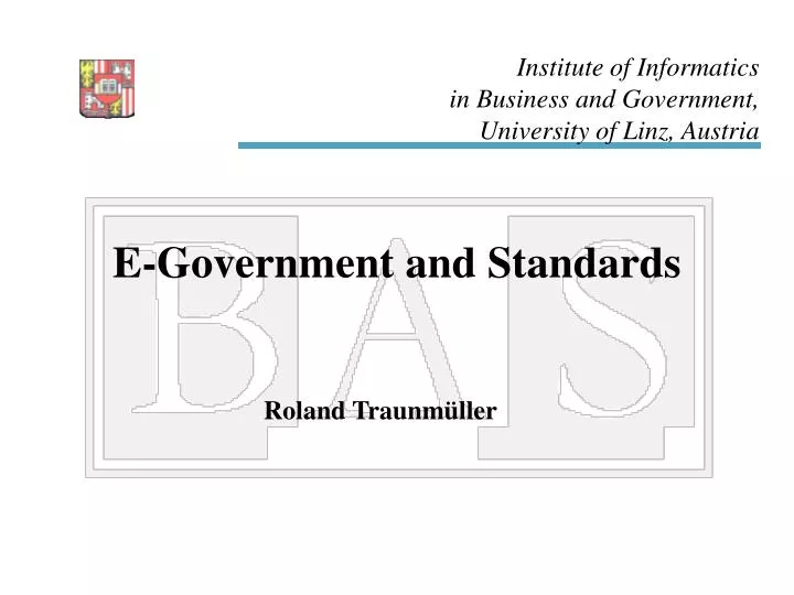 e government and standards