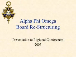Alpha Phi Omega Board Re-Structuring