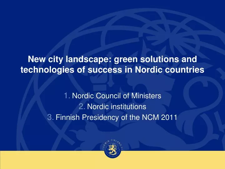 new city landscape green solutions and technologies of success in nordic countries