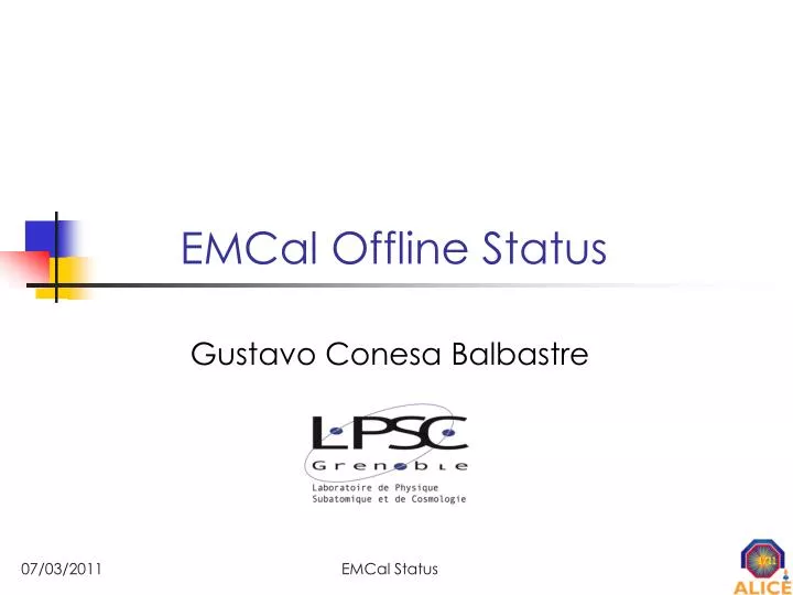 emcal offline status