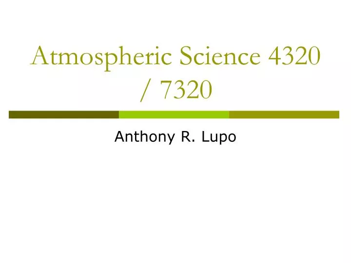 atmospheric science 4320 7320