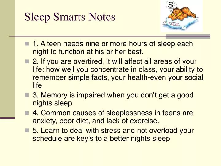 sleep smarts notes