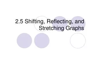 2.5 Shifting, Reflecting, and Stretching Graphs