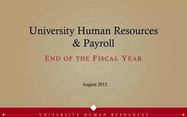 university human resources payroll