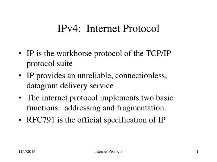 ipv4 internet protocol
