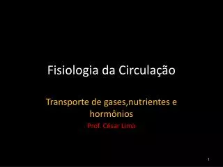 fisiologia da circula o