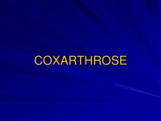 coxarthrose