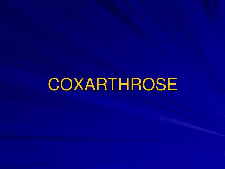 coxarthrose