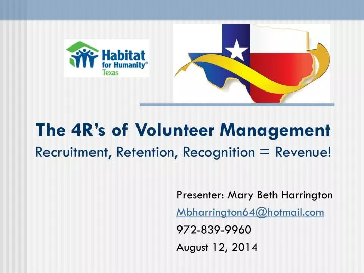 the 4r s of volunteer management recruitment retention recognition revenue