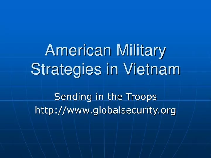 american military strategies in vietnam