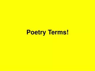 poetry terms