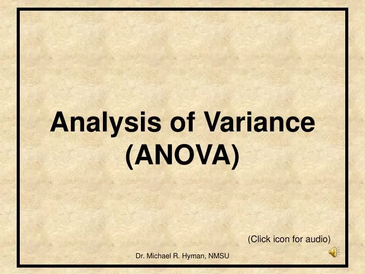 analysis of variance anova